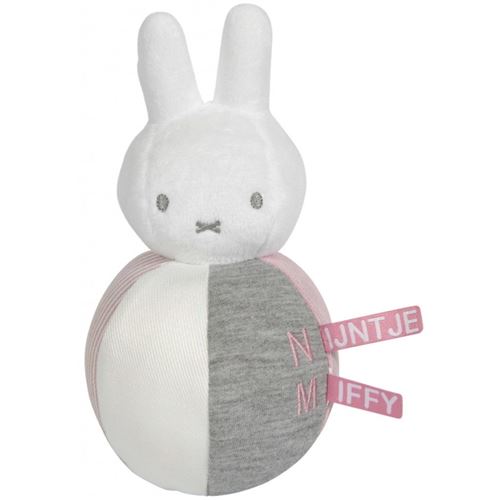 nijntje gobelet - Pink Ribsérie peluche fille 16 cm rose/blanc
