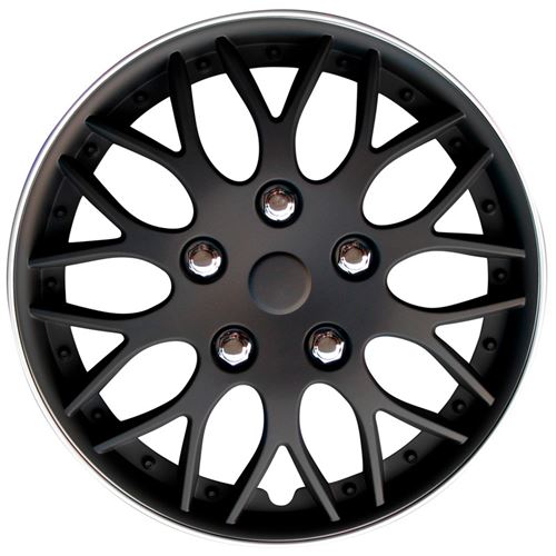 AutoStyle enjoliveurs Missouri 14 pouces ABS noir / argent lot de 4