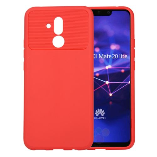 Coque en TPU flexible rouge pour votre Huawei Mate 20 Lite