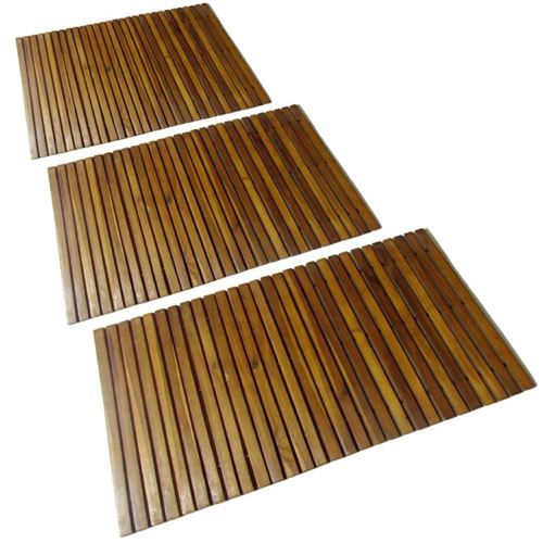 Vidaxl - Tapis de bain en acacia 3 pcs Brown