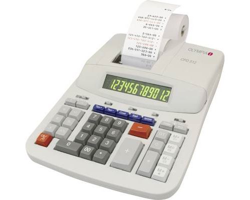 Olympia CPD 512 Calculatrice imprimante beige Ecran: 12 sur secteur (l x H x P) 210 x 67 x 295 mm