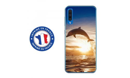 Coque souple pour Samsung Galaxy A50 avec impression Motifs dauphin