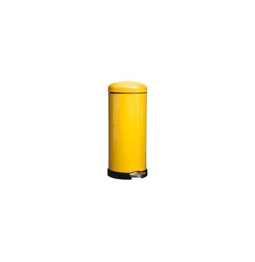 Poubelle retro - 30 L - Jaune