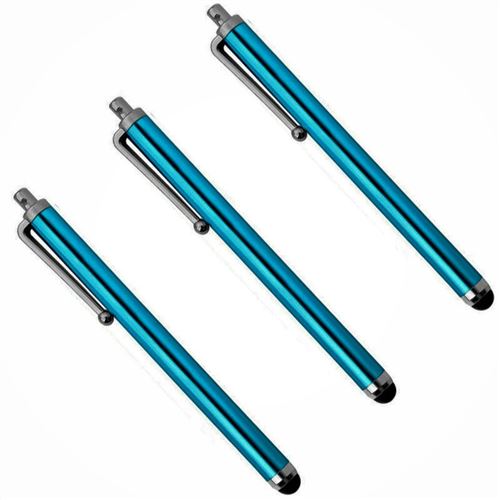 Grand Stylet x3 pour SAMSUNG Galaxy S8+ Smartphone Tablette Ecrire Universel Lot de 3 (BLEU)