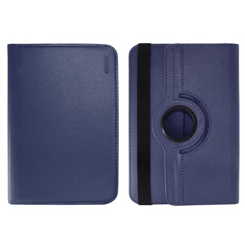 Etui en PU rotation à 360 degrés bleu foncé pour votre Tablet 7 inch