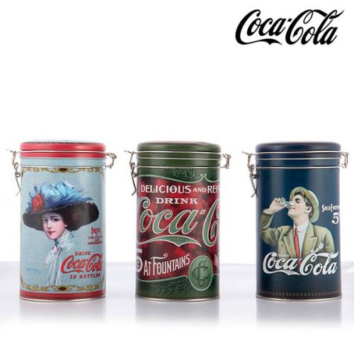 Boîte métallique vintage Coca-Cola - couvercle