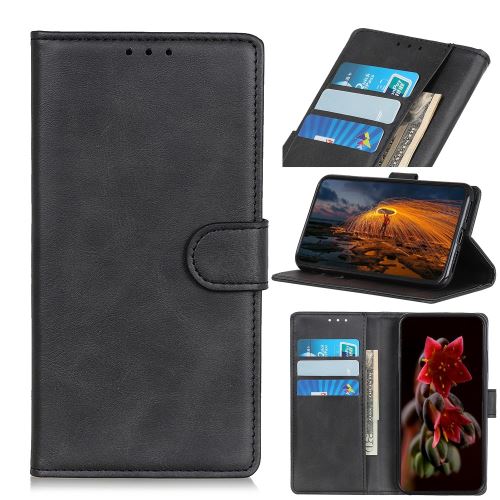 Etui en PU mat magnétique avec support noir pour votre Nokia 3.2