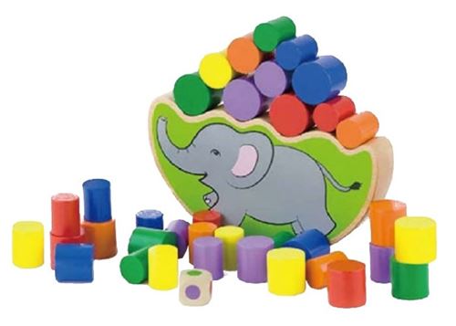 Viga Toys jeu d'équilibre en bois éléphant 19,5 cm 25 pièces