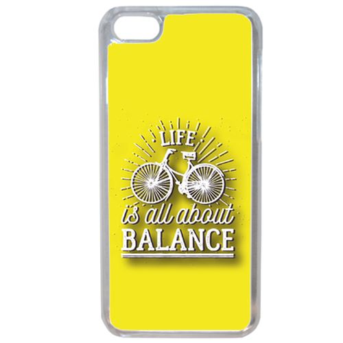 Coque Life Il All About Balance Fond Jaune Compatible Iphone 7 Transparent