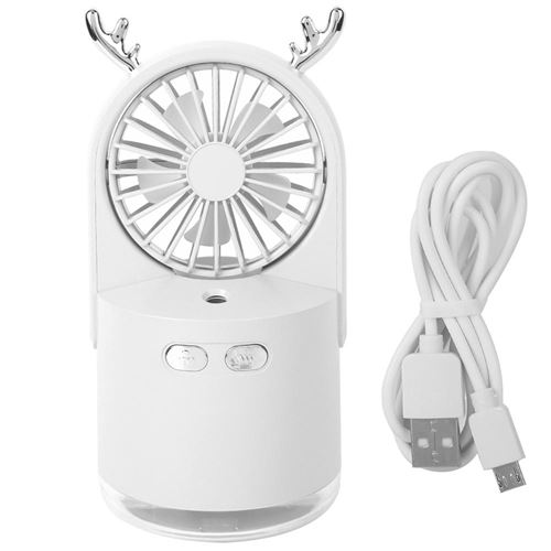 Ventilateur de bureau USB portable Blanc