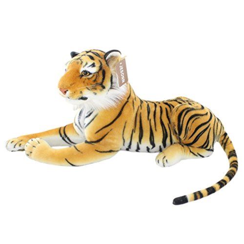 Jouets en peluche animaux de grande taille, simulation JESONN, tigre, brun, 23,6 ou 60 centimètres, 1 PC