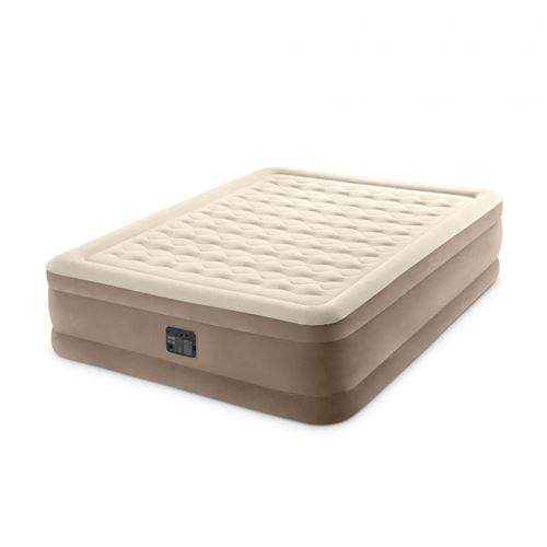 Lit gonflable électrique Intex Ultra Plush 2 Places Beige