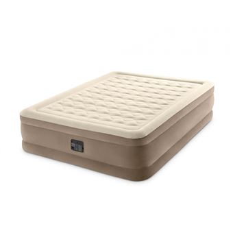 Lit gonflable électrique Intex Ultra Plush 2 Places Beige