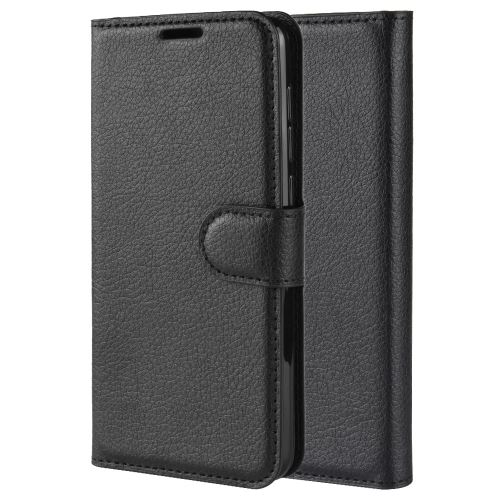 Etui coque en cuir Folio Portefeuille anti-choc pour Apple iPhone 11 Pro Max - Noir