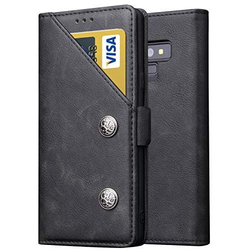 REAL-EAGLE Coque Galaxy Note 9, Étui Housse en Cuir pour Samsung Note 9