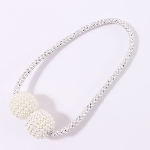 Boucle Clip Magnétique Rideau Bretelles Blanc
