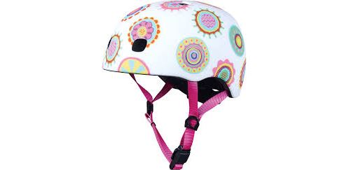 Casque Vélo et Trottinette Doodle Dots boucle magnétique lumière LED intégrée Taille M
