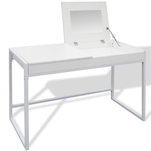 vidaXL Table de toilette blanche