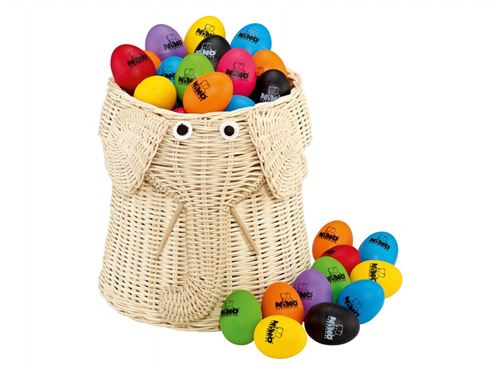 Nino VE80-NI5402 - Assortiment 80 oeufs shaker avec panier éléphant