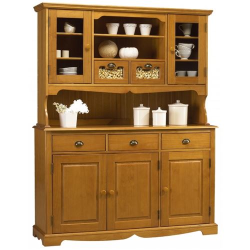 Buffet Vaisselier Pin Miel Largeur 147 cm