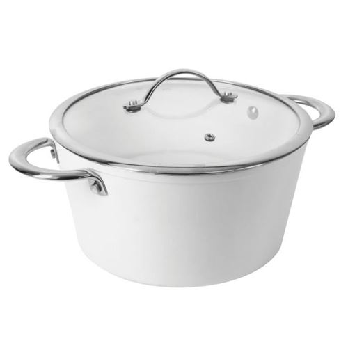 Sitram faitout hegoa - ø 24 cm - aluminium forgé - blanc 710698