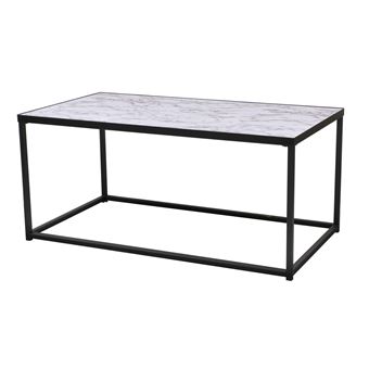 Table D Appoint Effet Marbre Xenos L 40 X H 50 Cm Noir