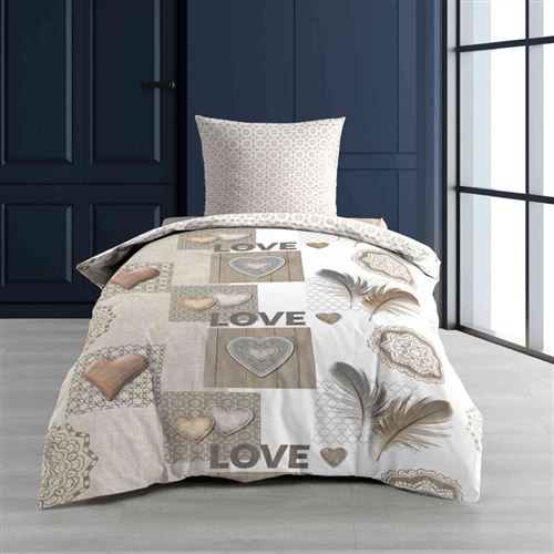 Parure de lit Lovely Heart 140x200 cm
