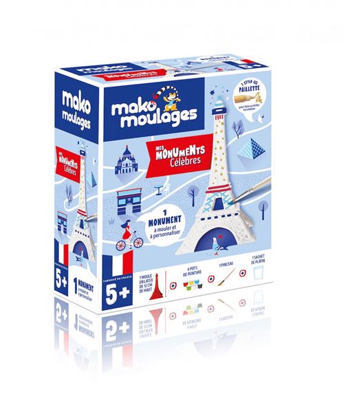 Coffret moulage en plâtre - Ma tour Eiffel - Mako moulages - 1 moule