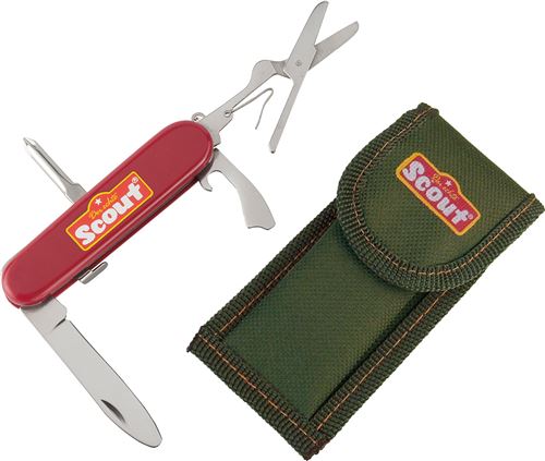 Happy People couteau de poche Scout junior acier rouge/argent 2-pièces