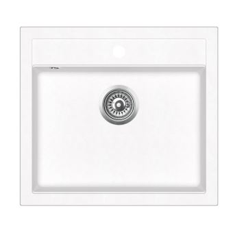 Evier Granit Blanc Carre Sans Egouttoir Simplex Installations Cuisine Achat Prix Fnac