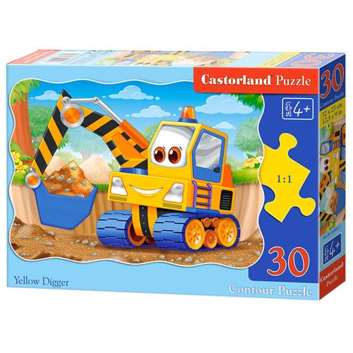 Puzzle 30 Pièces : Pelleteuse Jaune, Castorland
