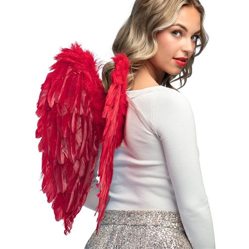 Générique Rouge Paire D'ailes D'ange Pliées 50X50cm - Boland 52822 - Image 1