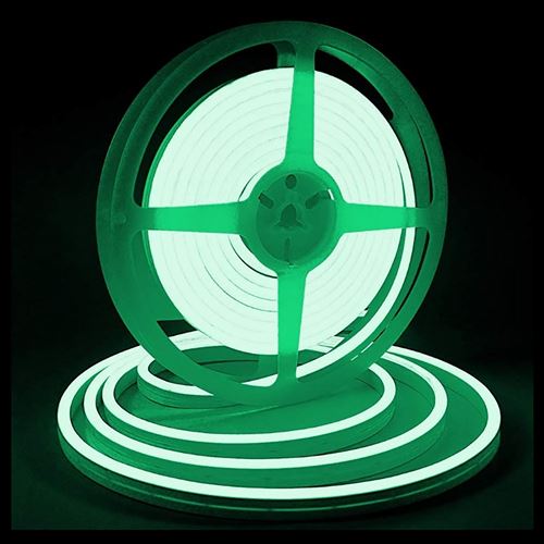 Bande lumineuse LED Silicone souple couleur néon étanche DC 12V 5m -Vert