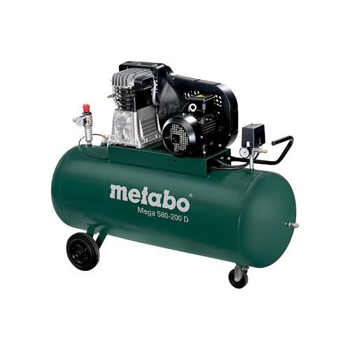 Metabo Compresseur 3 Kw 11 Bar 395 L/Min Cuve 200 L Mega 580-200 D - Image 1