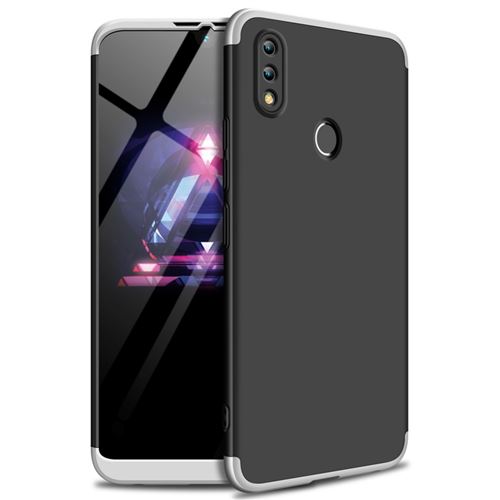 Coque en TPU détachable 3-pièces matte rigide argent/noir pour votre Huawei Honor 8X Max