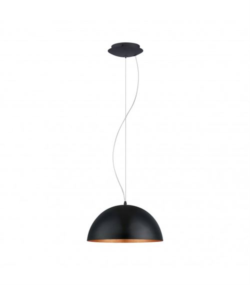 Suspension GAETANO 1 1 ampoule noir Diamètre 380 Cm