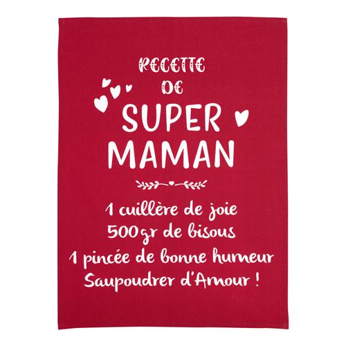 Torchon Message Super Maman Winkler