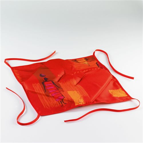 Galette 4 rabats 36 x 36 x 3.5 cm polyester imprime jaya Cuivre