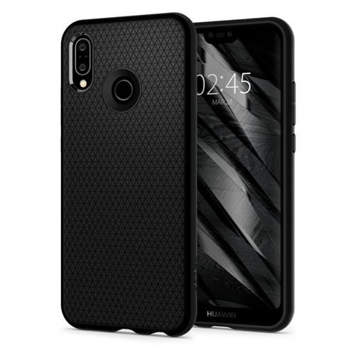 Spigen Liquid Air - Coque de protection pour téléphone portable - polyuréthanne thermoplastique (TPU) - noir - pour Huawei P20 lite