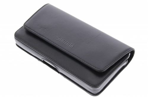 Valenta Arezzo 5XL - Sac étui pour téléphone portable - cuir véritable - noir - pour Samsung Galaxy Note 3