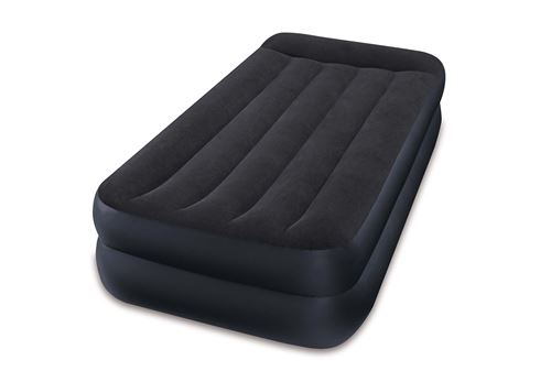 Intex Luchtbed verhoogd met kussen 99x191x42cm PVC zwart 64122