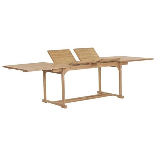 Vidaxl Marron Table Extensible De Jardin 180-280X100x75 Cm Teck Solide - Image 1