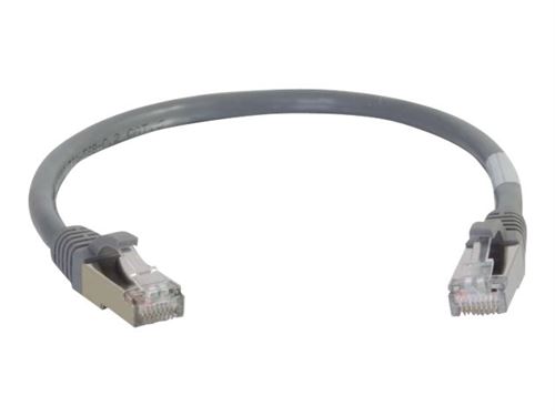 C2G Cat6a Booted Shielded (STP) Network Patch Cable - cordon de raccordement - 10 m - gris