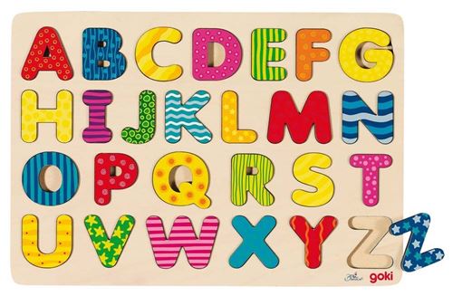 Goki Puzzle D'encastrement Alphabet Majuscules A-Z