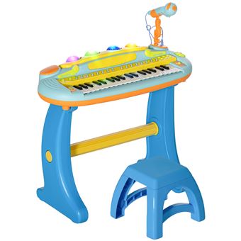 Piano Enfant 37 Touches Avec Tabouret - Clavier Électronique Avec Micro Et Lumières