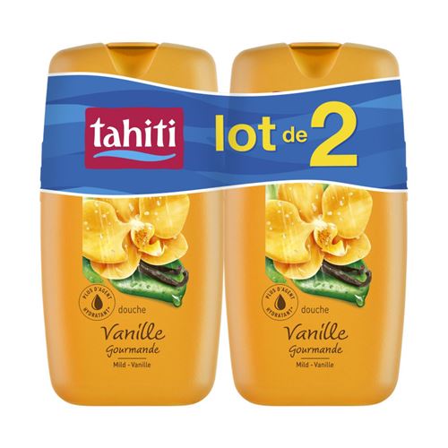 Gel douche vanille gourmande, Tahiti LOT DE 2 (2 x 250 ml)