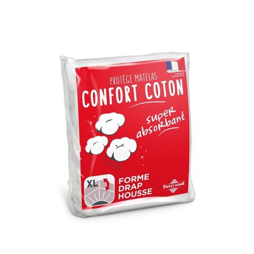 sweethome protege-matelas confort polycoton - 160x200 cm