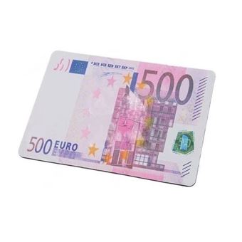 Muispad 500 Euro biljet zwart - 1