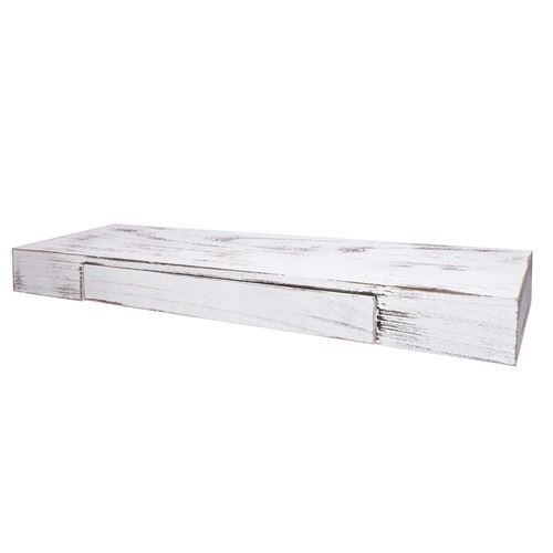 Mendler Blanc Étagère Murale Bois - Image 3