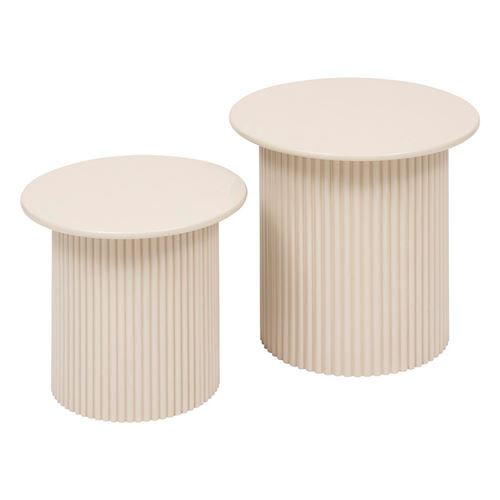 Atmosphera Beige Ensemble De 2 Tables À Café En Bois Eino - Image 3